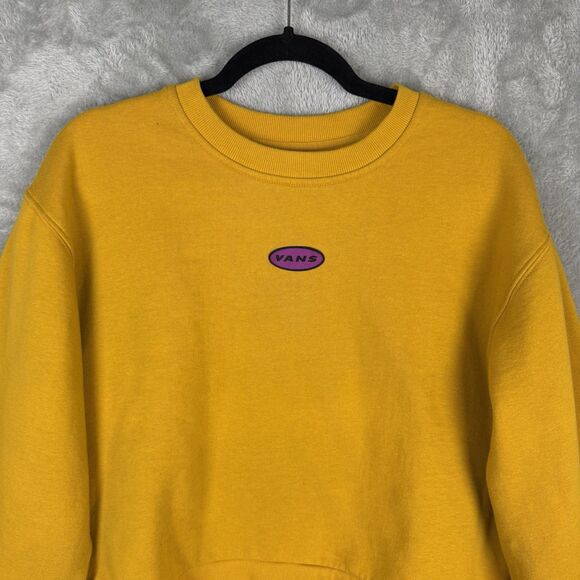 Vans X Curren X Knost Women’s Crewneck Sweater Size Large Oversized Gold Yellow - Picture 6 of 14